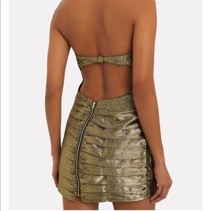 NWT FOR LOVE AND LEMONS Juliet Lamè Mini Dress S